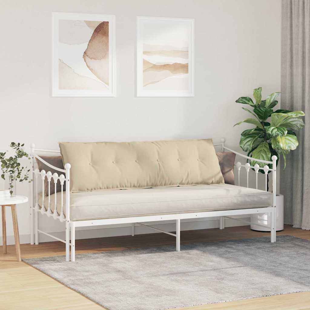 Cuscino per Schiena Crema 160 x 50 cm Tessuto in Microfibra