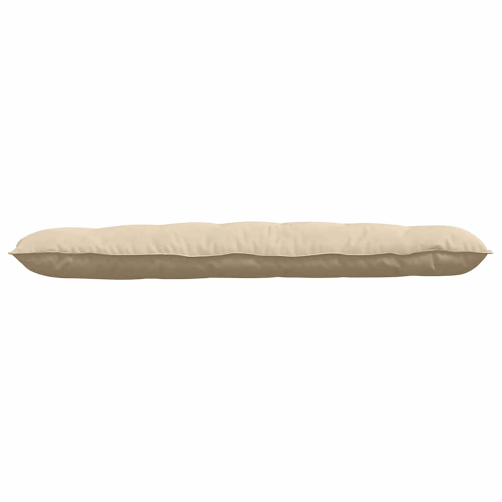 Cuscino per Schiena Crema 160 x 50 cm Tessuto in Microfibra