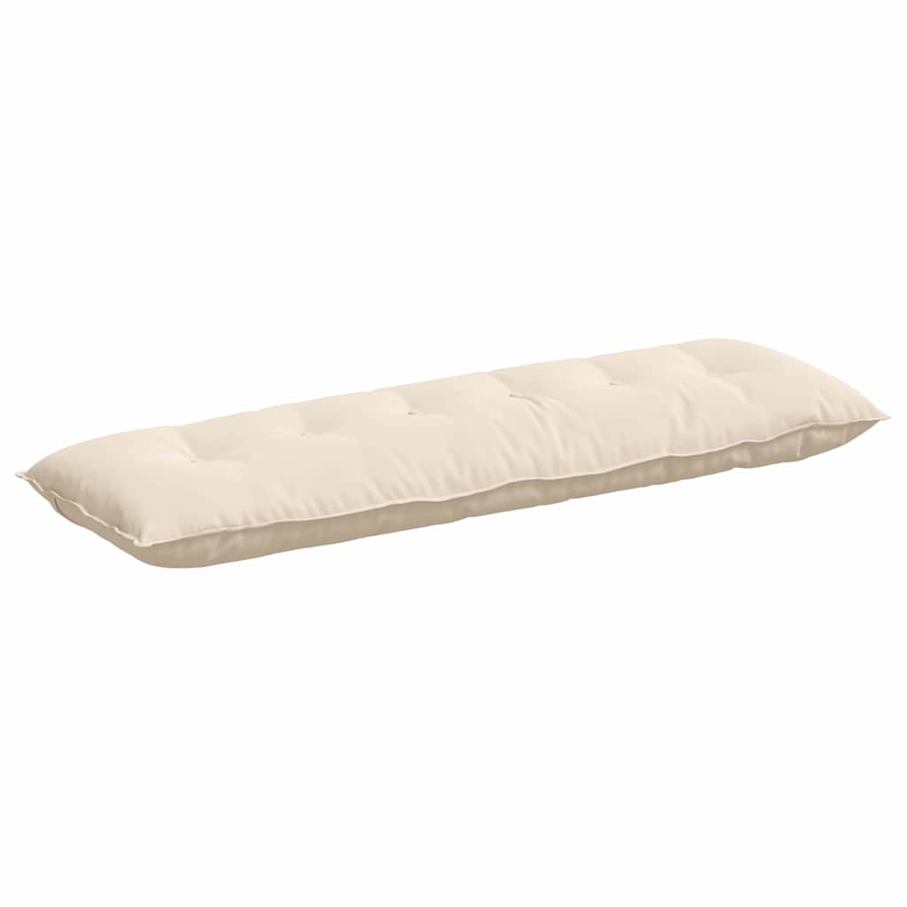 Cuscino per Schiena Beige 160 x 50 cm Tessuto in Microfibra