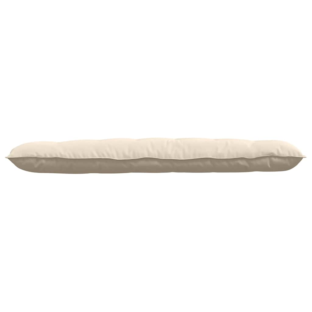 Cuscino per Schiena Beige 160 x 50 cm Tessuto in Microfibra