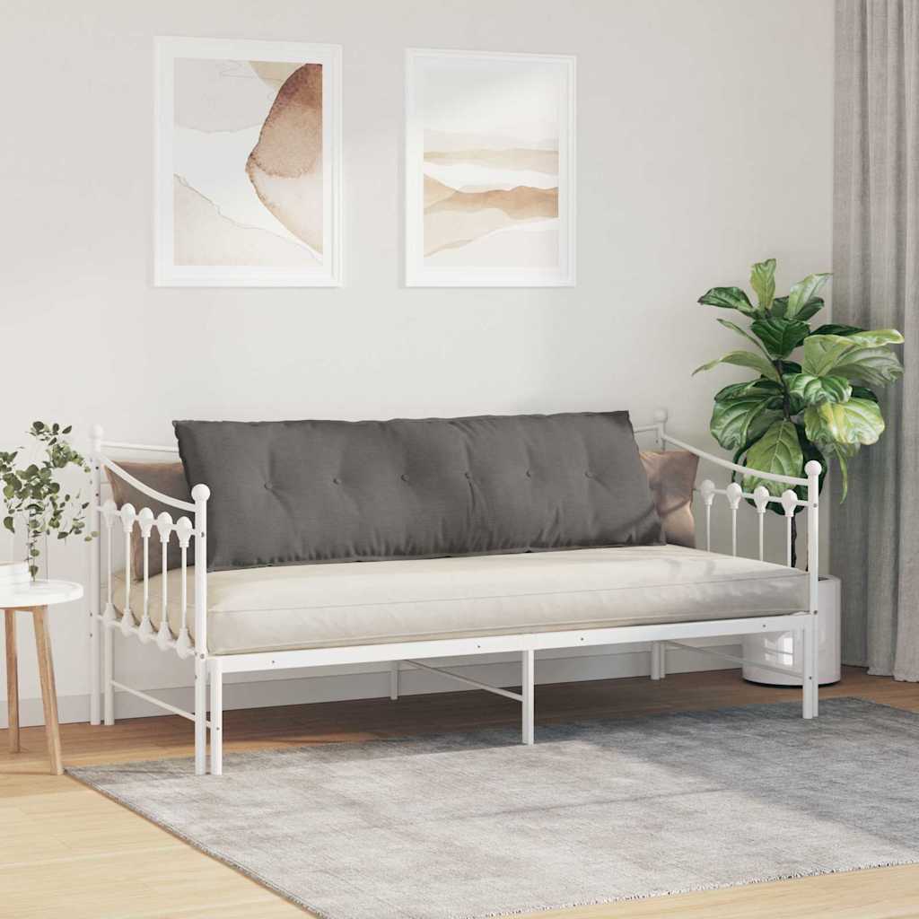 Cuscino per Schiena Grigio Chiaro 160 x 50 cm Tessuto in Cords