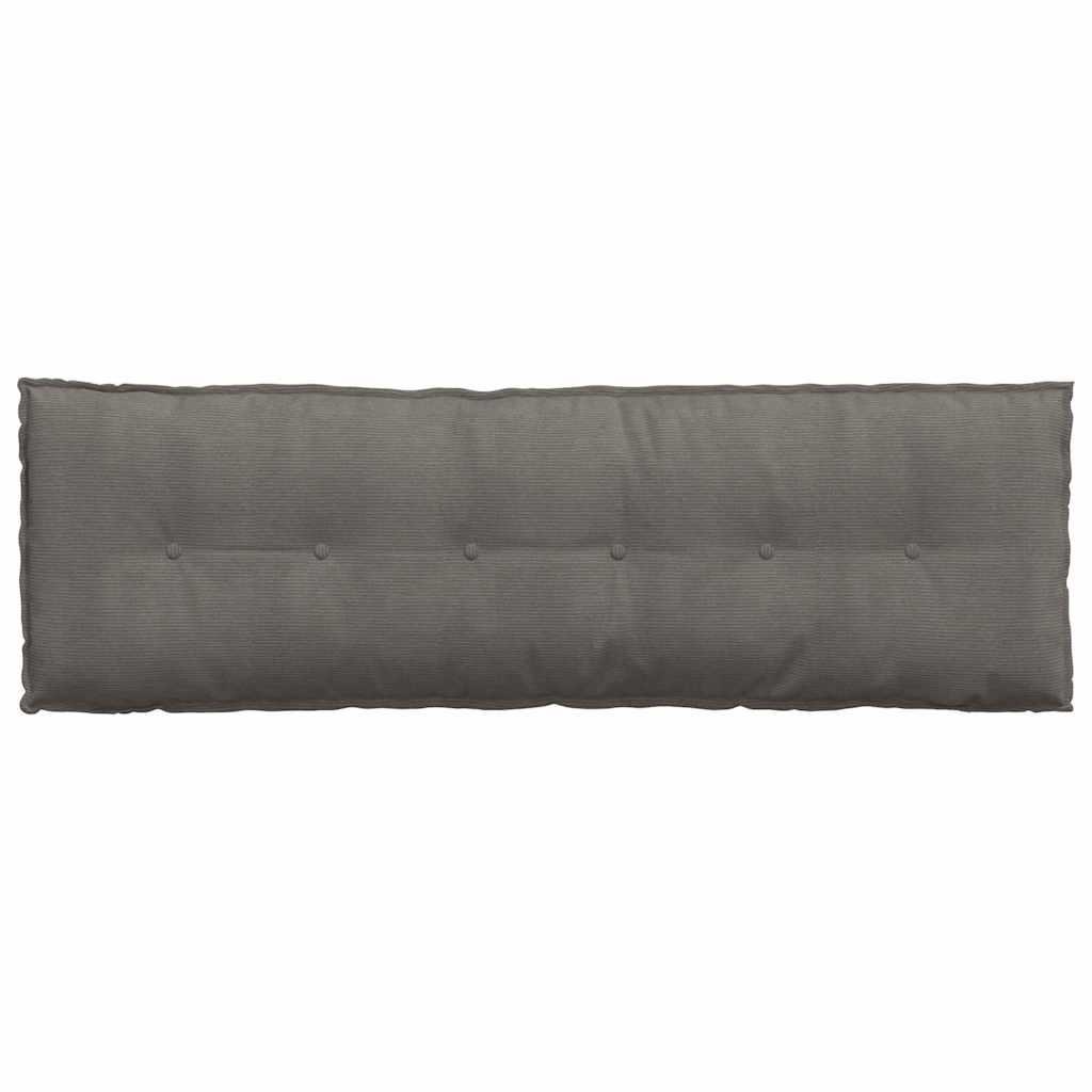 Cuscino per Schiena Grigio Chiaro 160 x 50 cm Tessuto in Cords