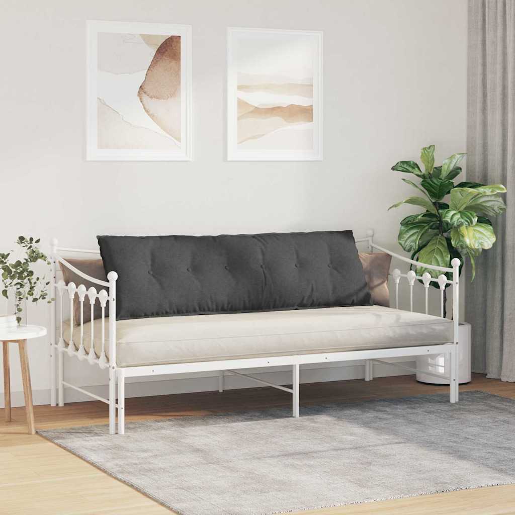Cuscino per Schiena Grigio Scuro 160 x 50 cm Tessuto in Cords