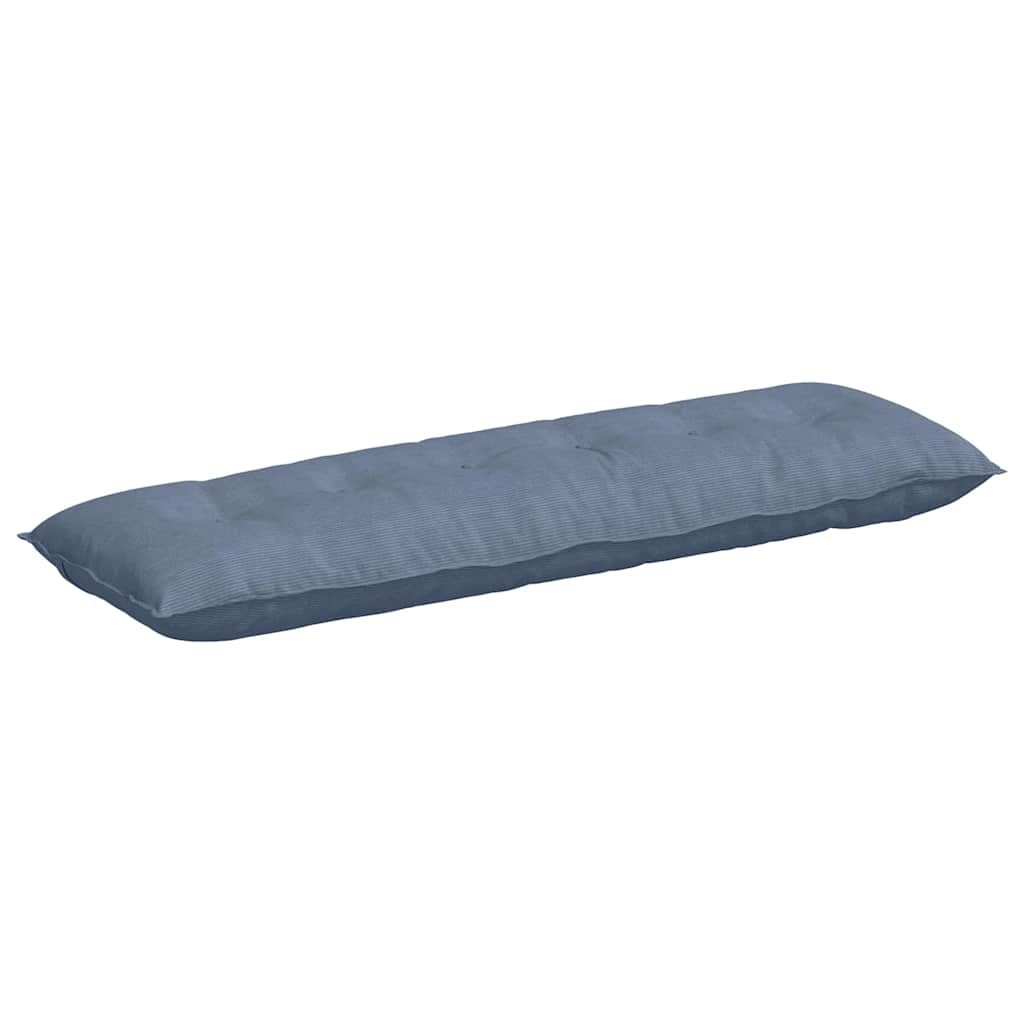 Cuscino per Schiena Blu 160 x 50 cm Tessuto in Cords