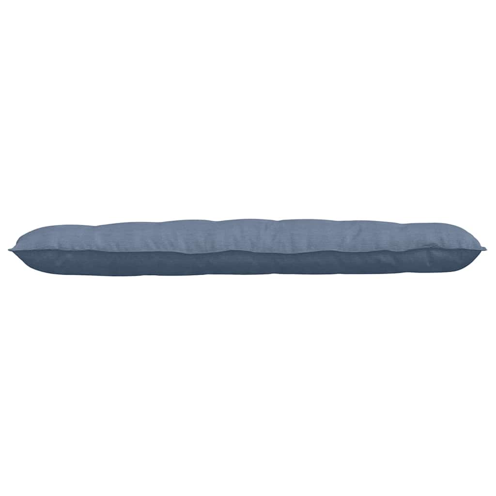 Cuscino per Schiena Blu 160 x 50 cm Tessuto in Cords
