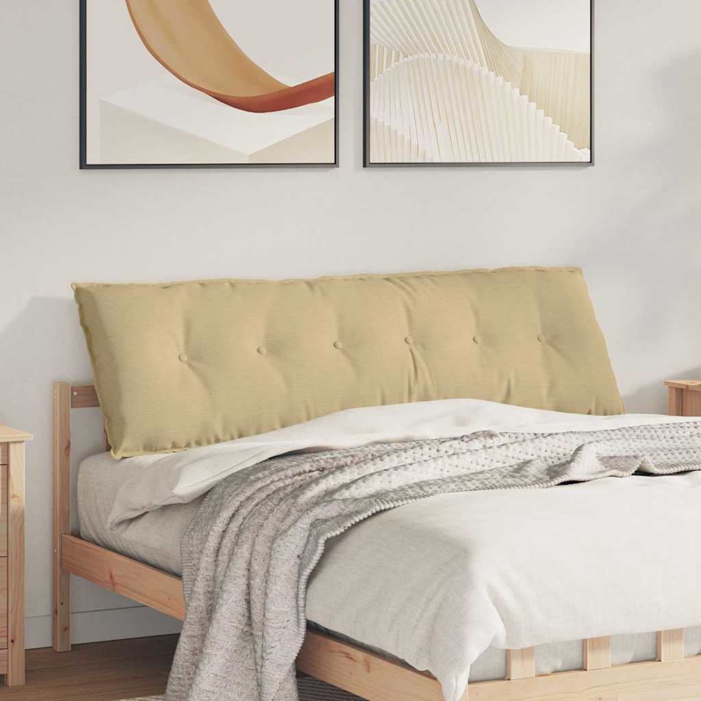 Cuscino per Schiena Grigio Verde 160 x 50 cm Tessuto in Cords