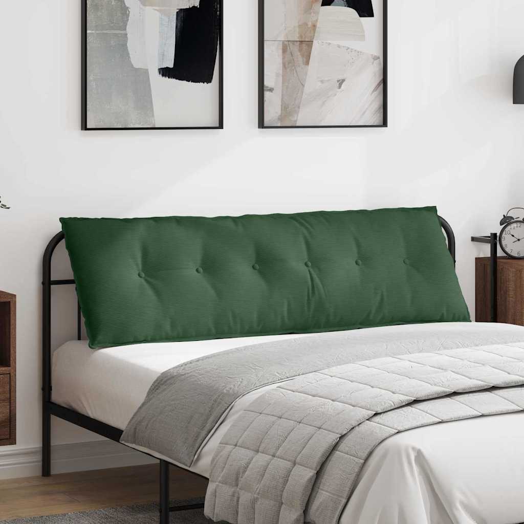 Cuscino per Schiena Verde Giungla 160 x 50 cm Tessuto in Cords
