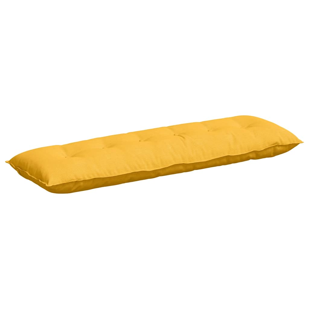 Cuscino per Schiena Giallo Chiaro 160 x 50 cm Tessuto in Cords