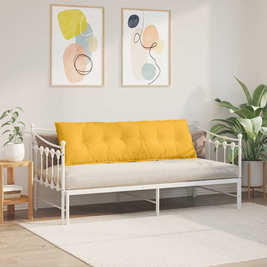Cuscino per Schiena Giallo Chiaro 160 x 50 cm Tessuto in Cords