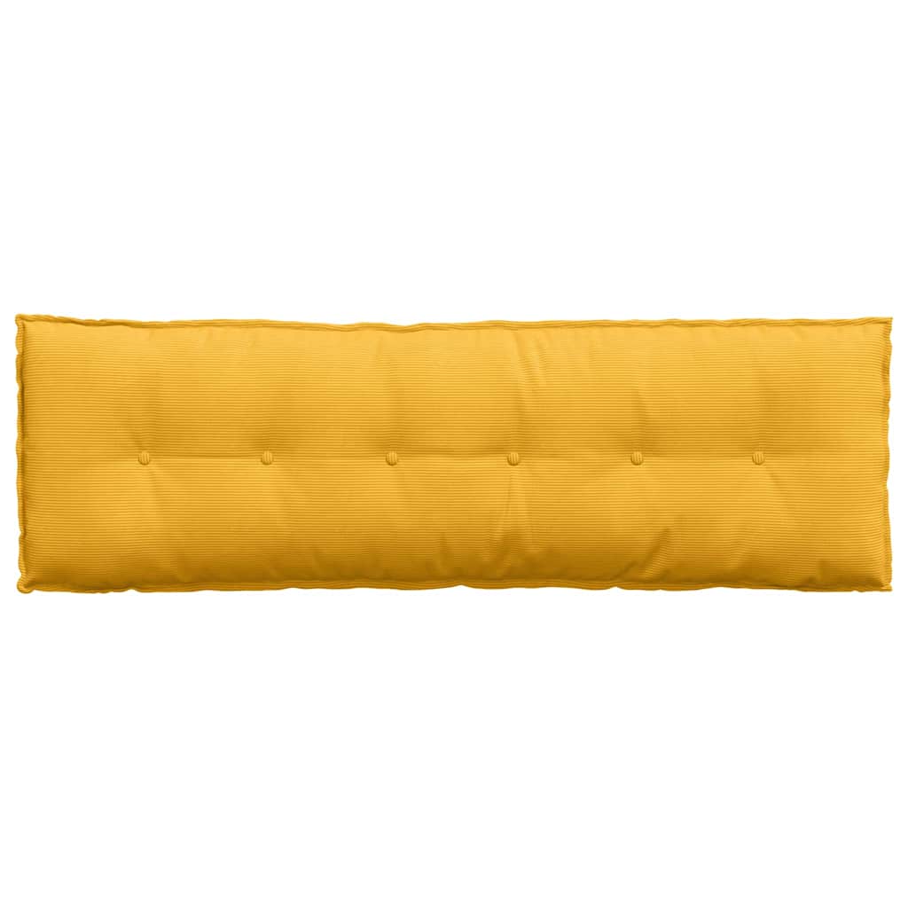 Cuscino per Schiena Giallo Chiaro 160 x 50 cm Tessuto in Cords