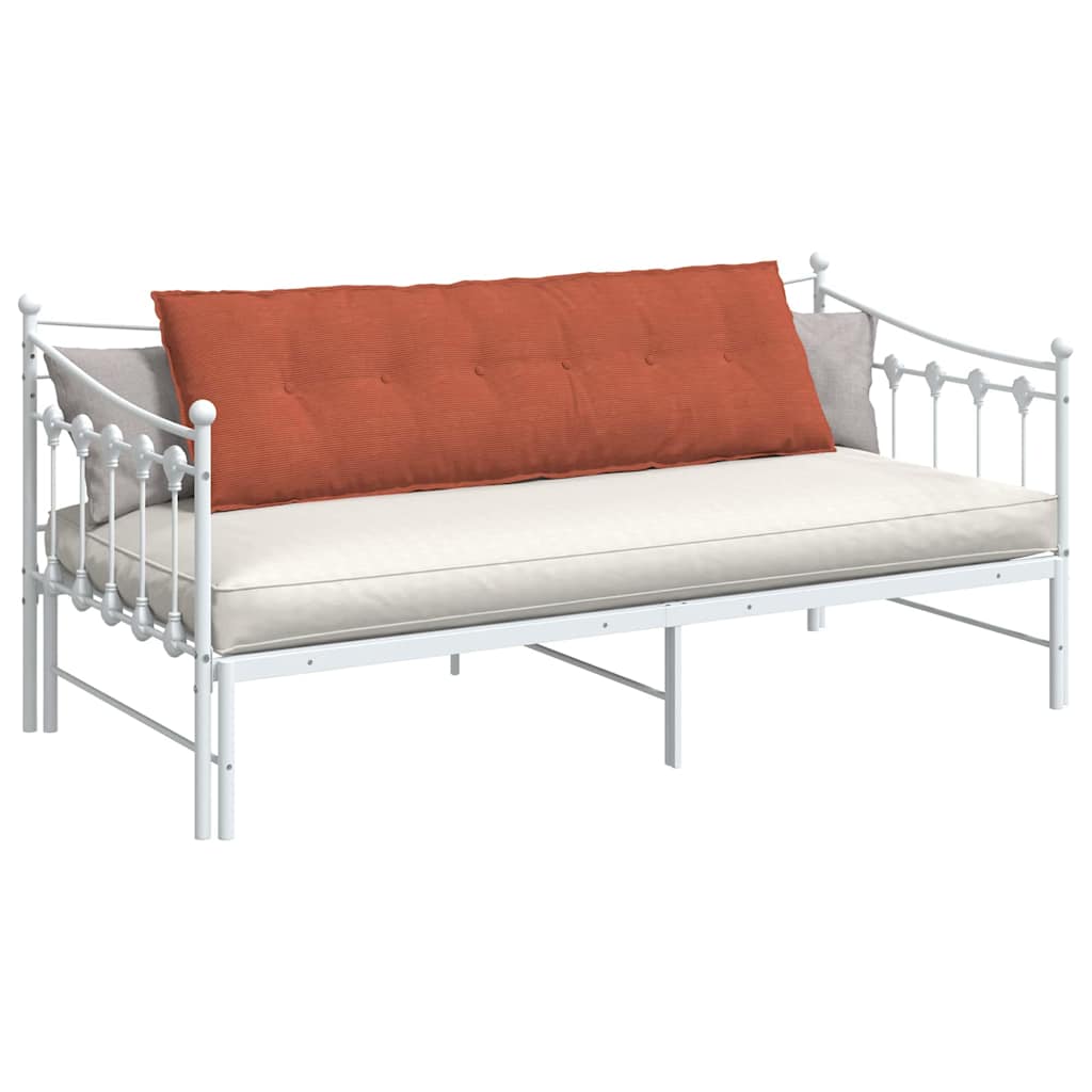 Cuscino per Schiena Rosso Arancio 160 x 50 cm Tessuto in Cords