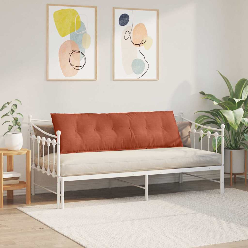 Cuscino per Schiena Rosso Arancio 160 x 50 cm Tessuto in Cords