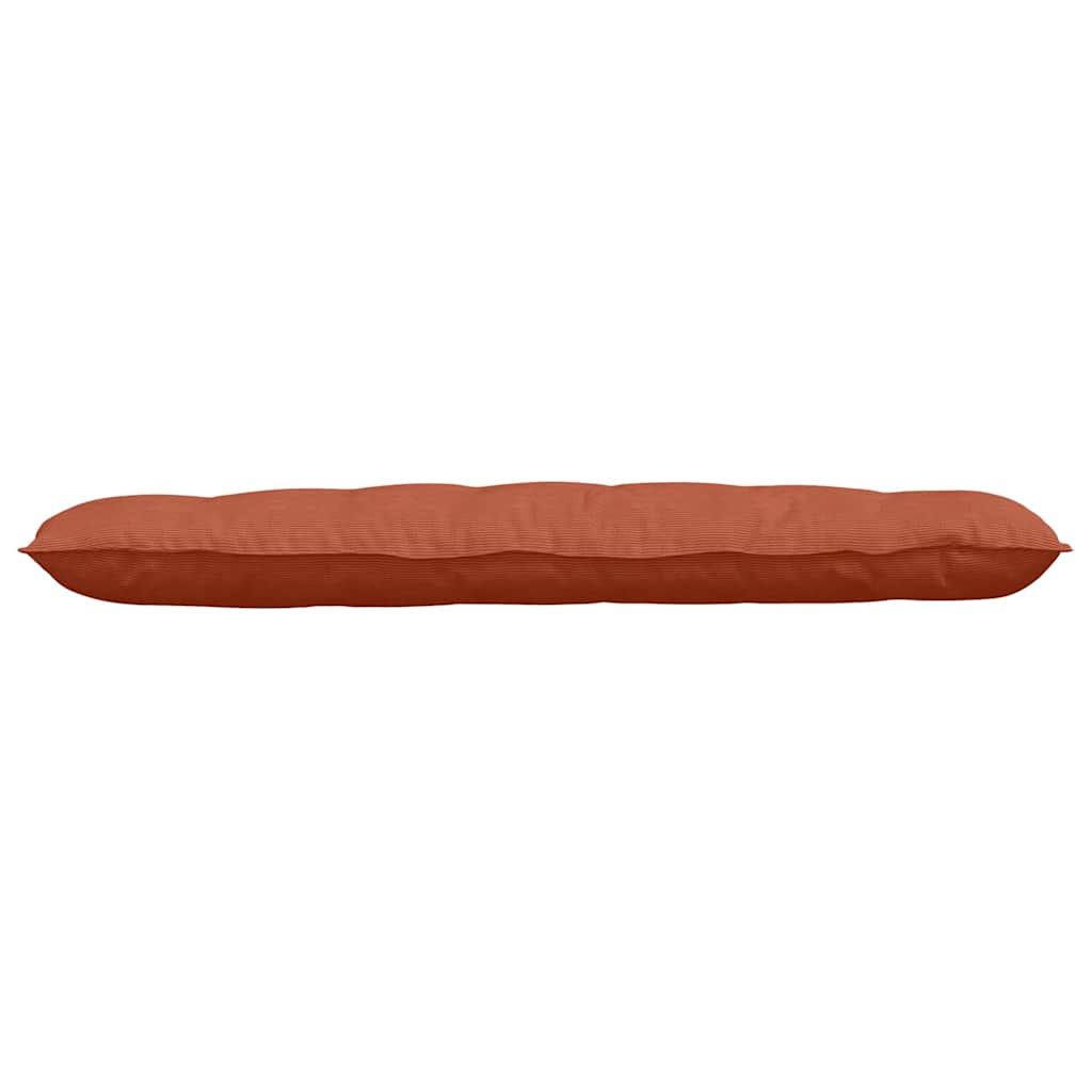Cuscino per Schiena Rosso Arancio 160 x 50 cm Tessuto in Cords