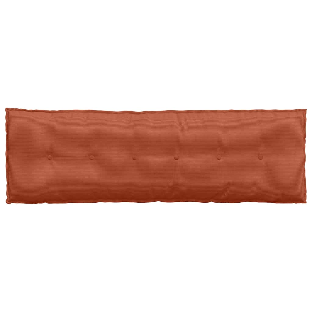 Cuscino per Schiena Rosso Arancio 160 x 50 cm Tessuto in Cords