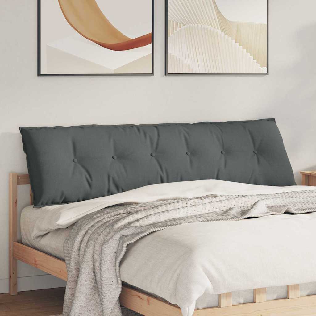 Cuscino per Schiena Grigio scuro 180 x 19 x 50 cm Tessuto