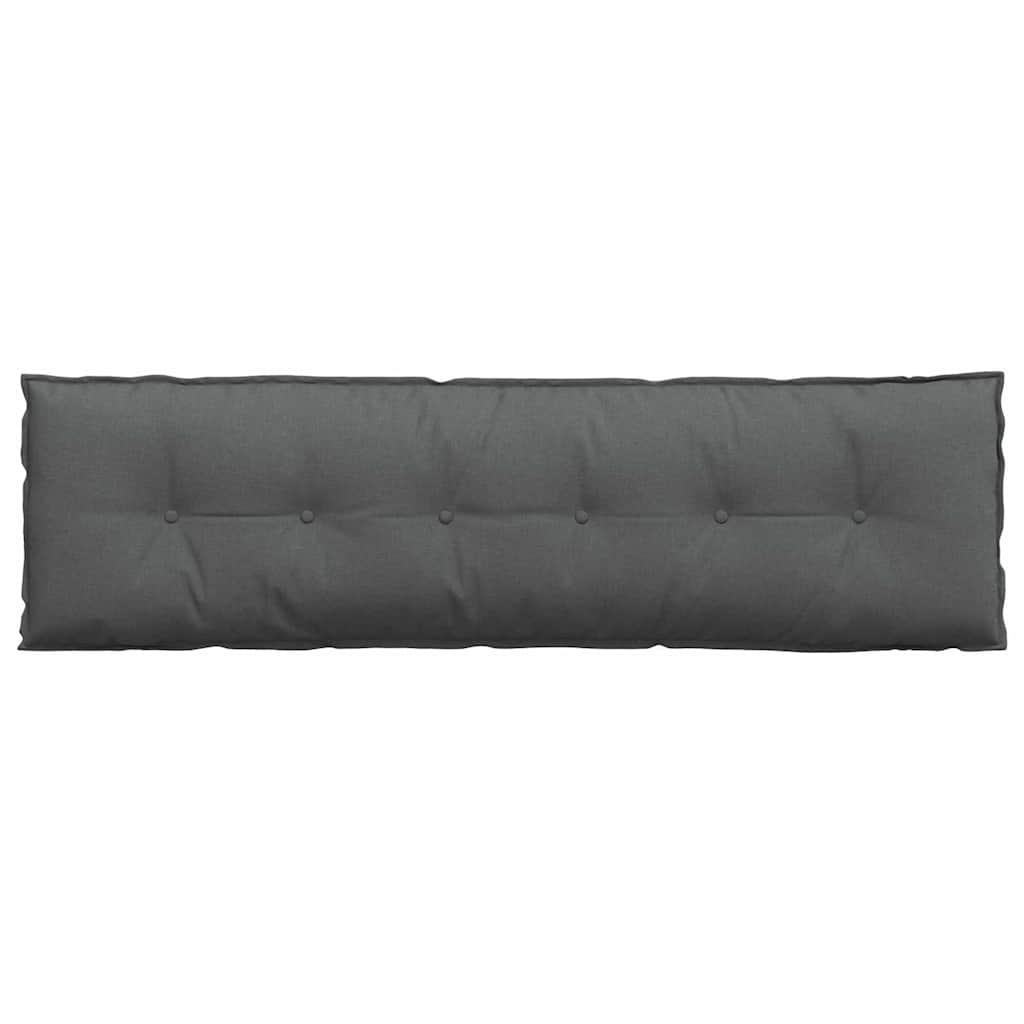 Cuscino per Schiena Grigio scuro 180 x 19 x 50 cm Tessuto