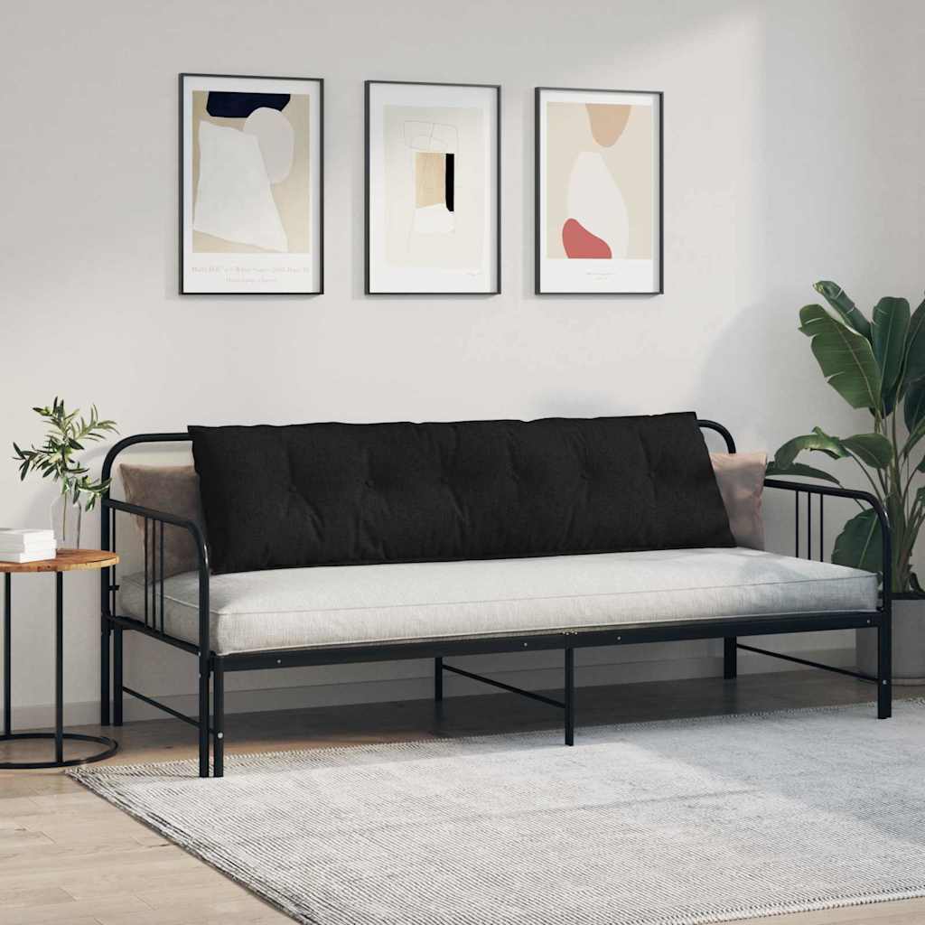 Cuscino per Schiena Nero 180 x 19 x 50 cm Tessuto