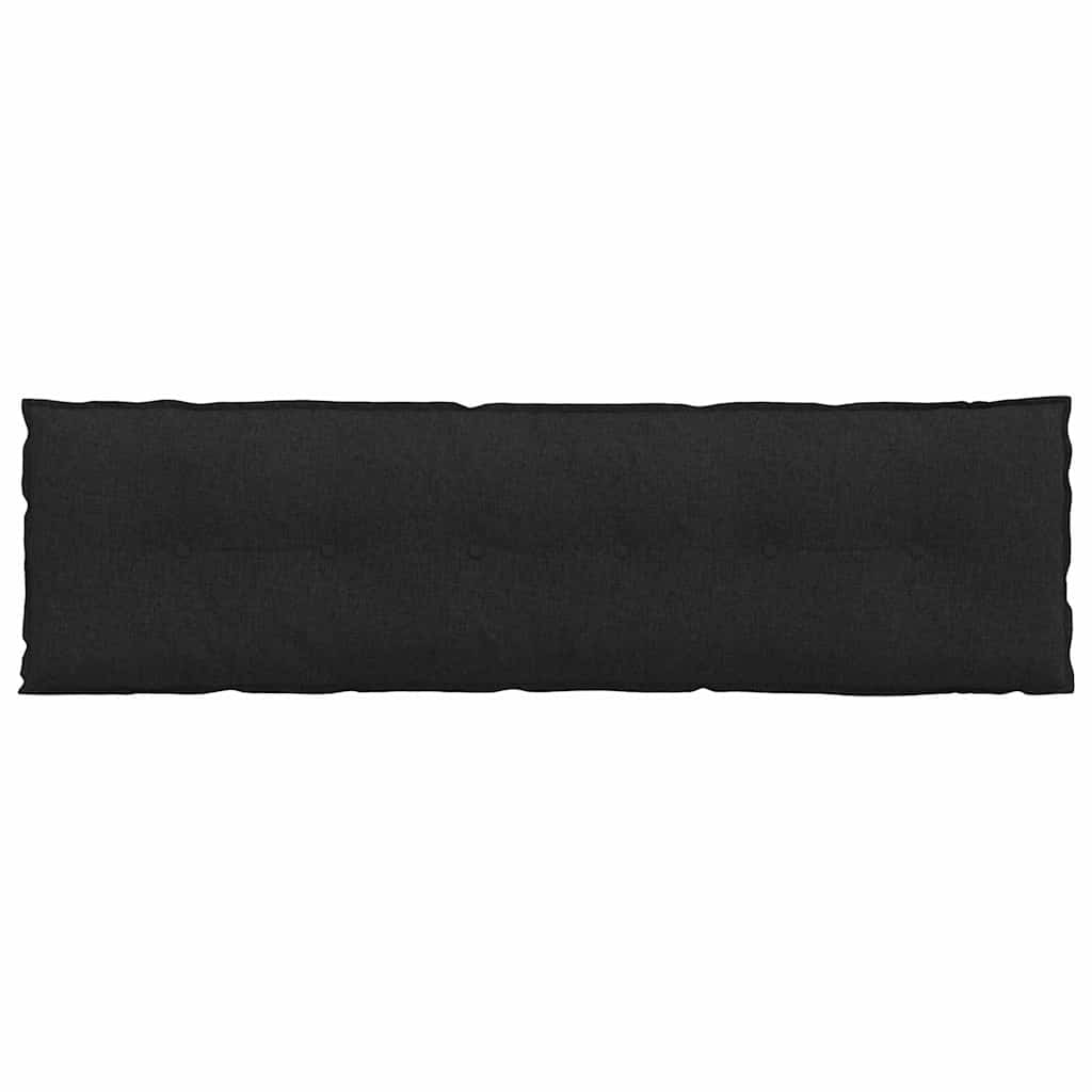 Cuscino per Schiena Nero 180 x 19 x 50 cm Tessuto