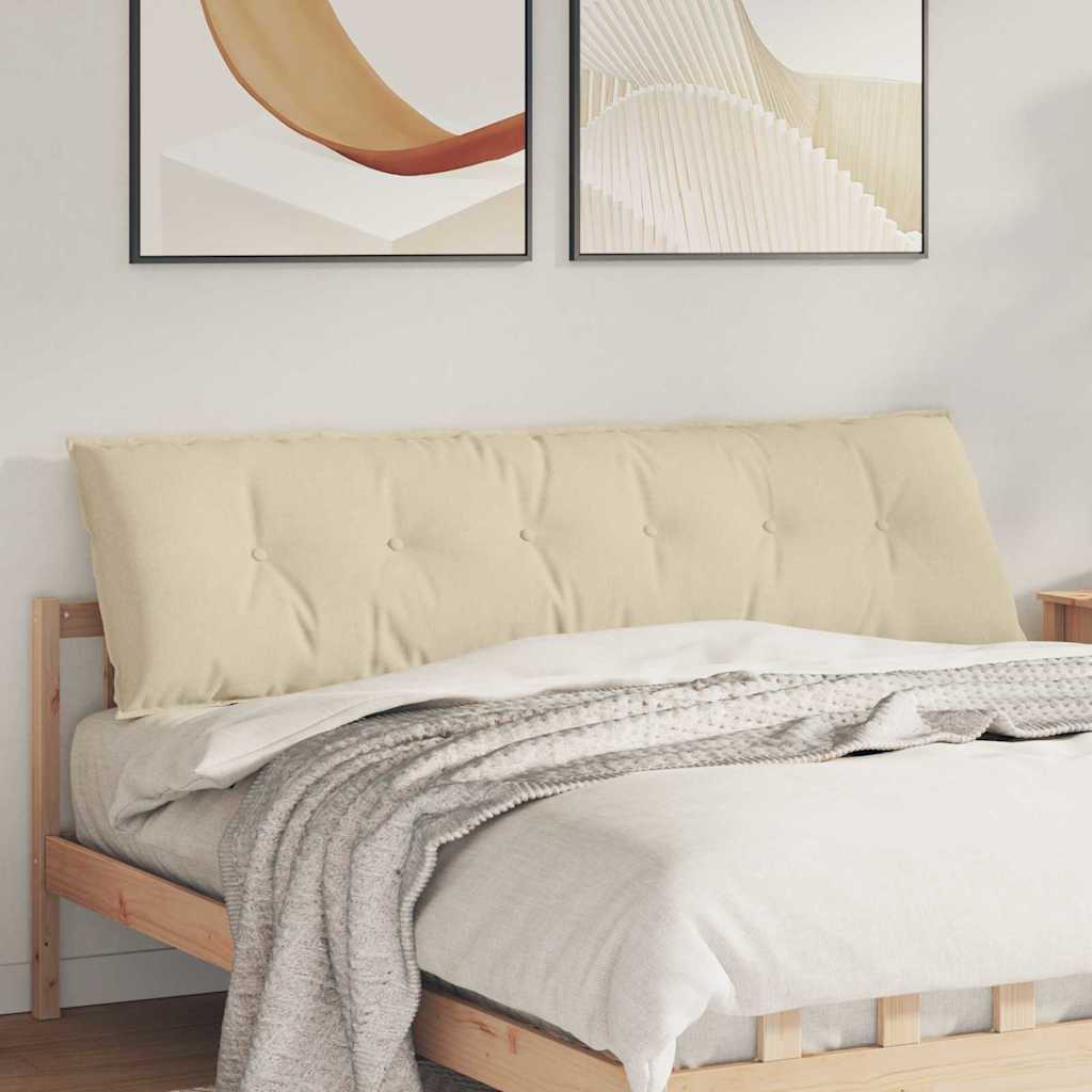 Cuscino per Schiena Crema 180 x 19 x 50 cm Tessuto