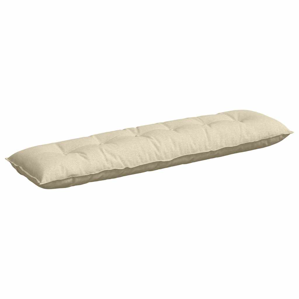 Cuscino per Schiena Crema 180 x 19 x 50 cm Tessuto