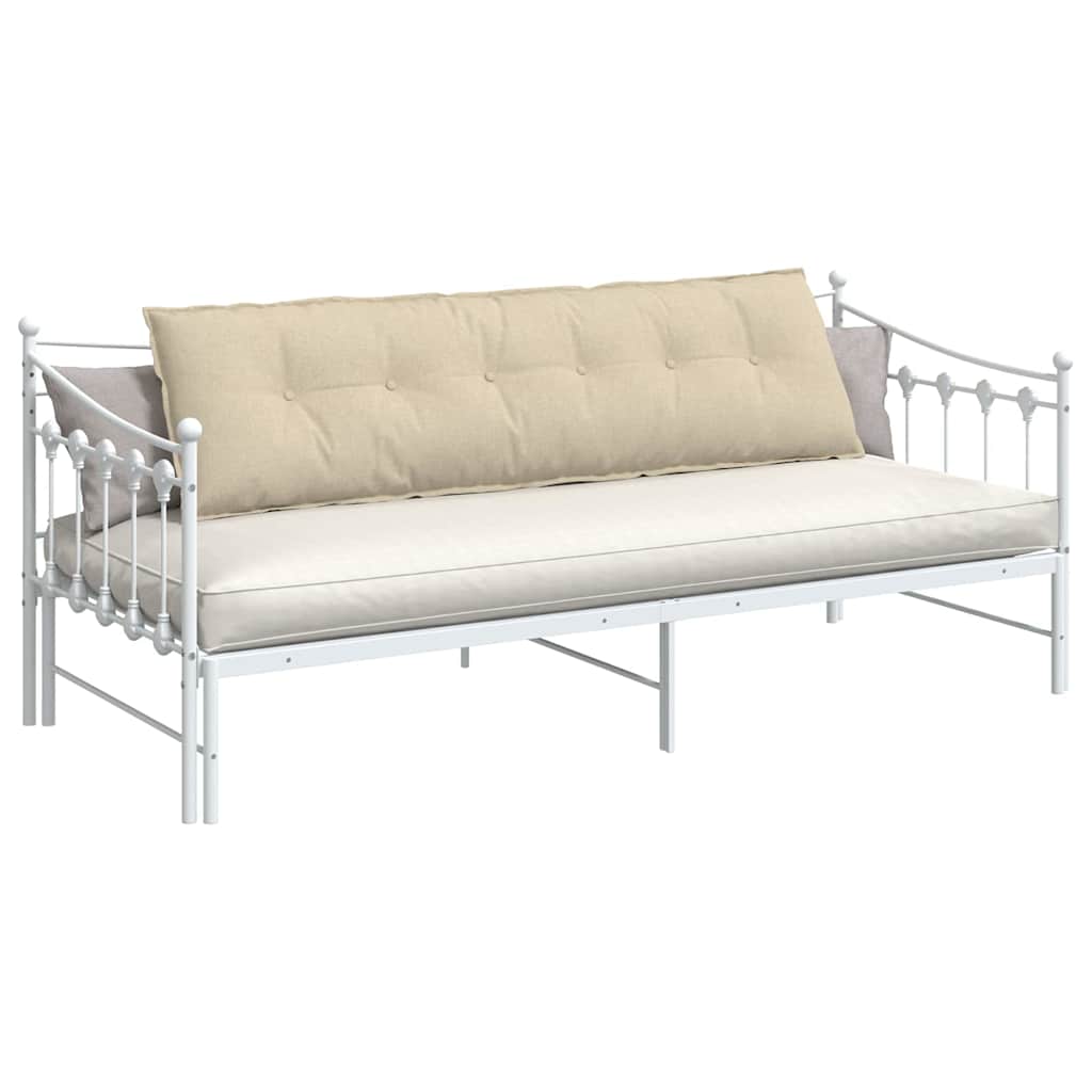 Cuscino per Schiena Crema 180 x 19 x 50 cm Tessuto