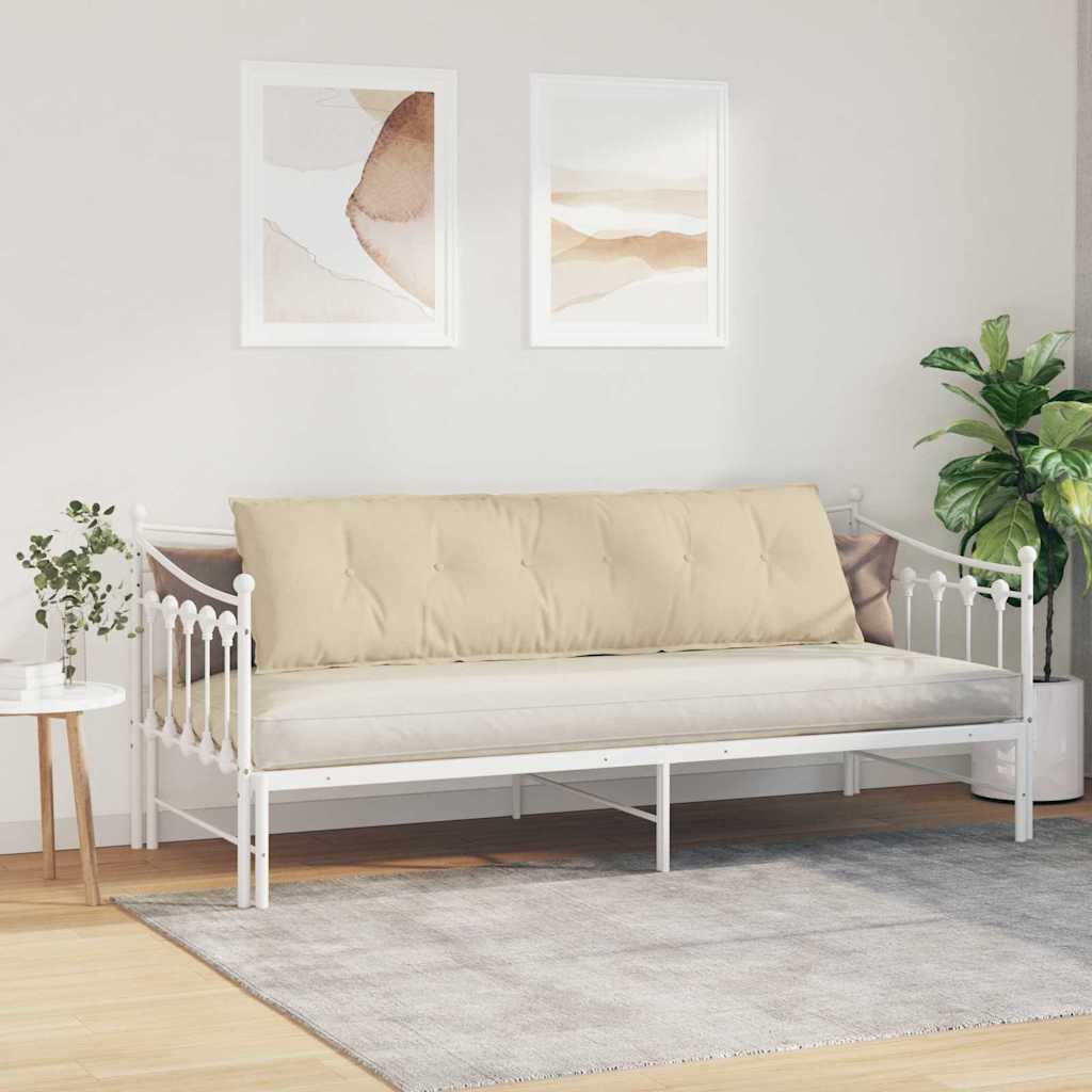 Cuscino per Schiena Crema 180 x 19 x 50 cm Tessuto