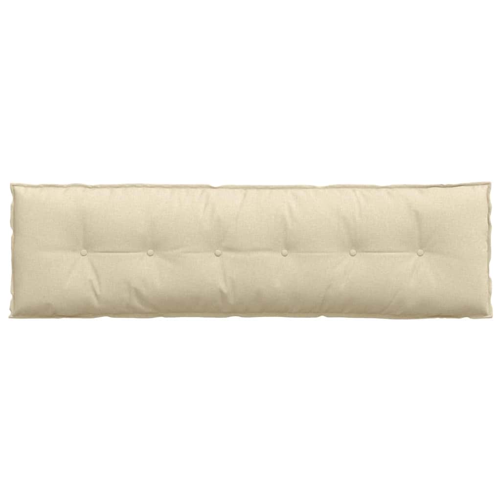 Cuscino per Schiena Crema 180 x 19 x 50 cm Tessuto
