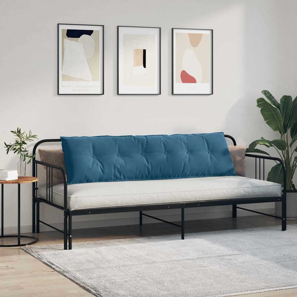 Cuscino per Schiena Blu 180 x 50 cm Tessuto in Cords