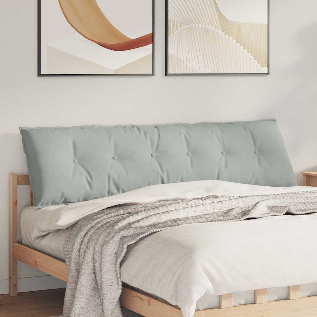 Cuscino per Schiena Grigio Chiaro 180 x 50 cm Tessuto in Cords