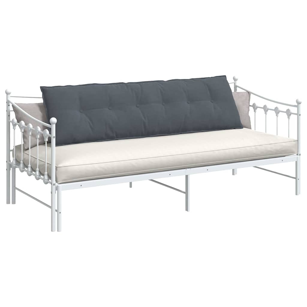 Cuscino per Schiena Grigio Scuro 180 x 50 cm Tessuto in Cords
