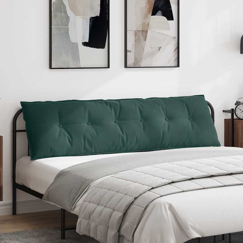 Cuscino per Schiena Verde Scuro 180 x 50 cm Tessuto in Cords