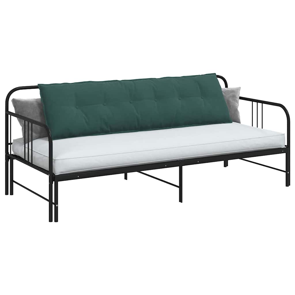 Cuscino per Schiena Verde Scuro 180 x 50 cm Tessuto in Cords