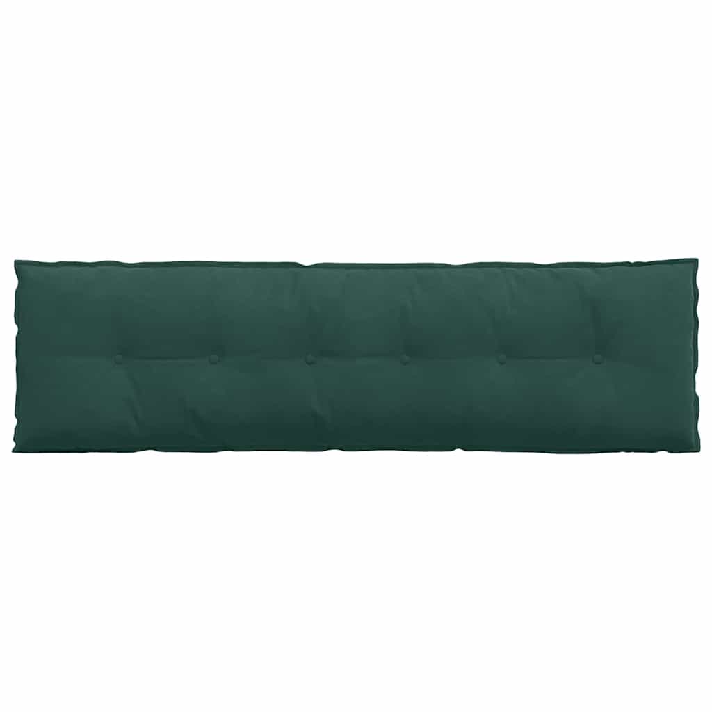 Cuscino per Schiena Verde Scuro 180 x 50 cm Tessuto in Cords