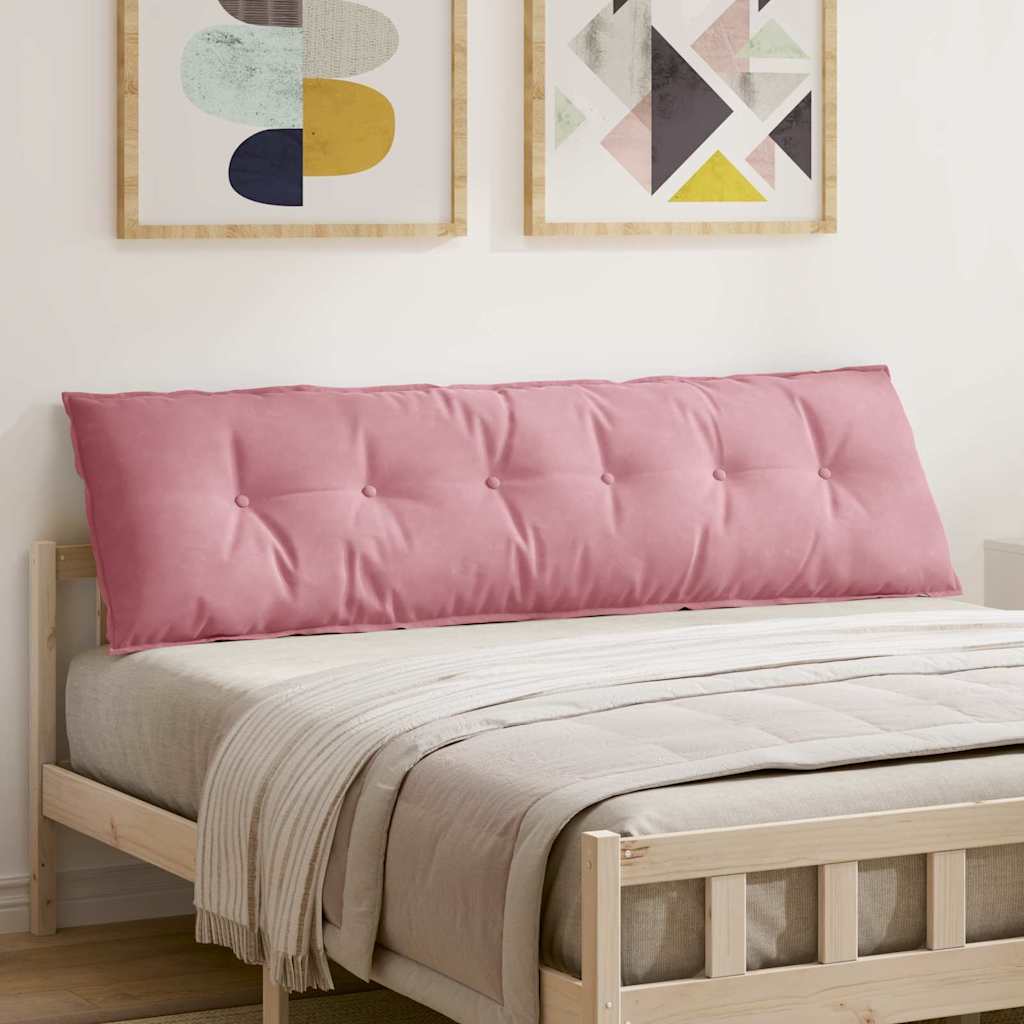 Cuscino per Schiena Rosa 180 x 50 cm Tessuto in Cords