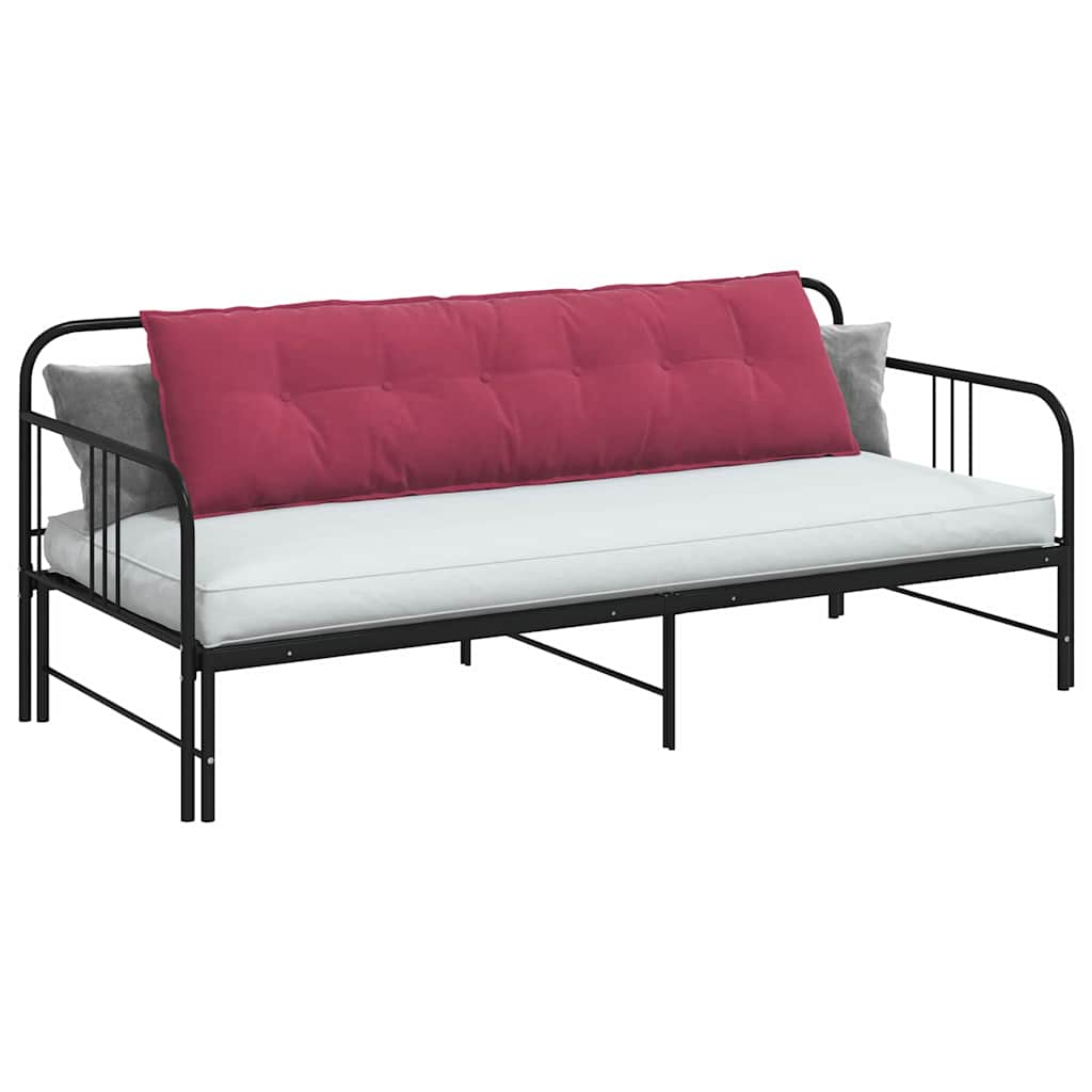 Cuscino per Schiena Rosso Vino 180 x 50 cm Tessuto in Cords