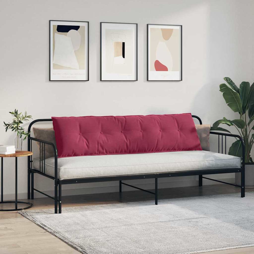 Cuscino per Schiena Rosso Vino 180 x 50 cm Tessuto in Cords