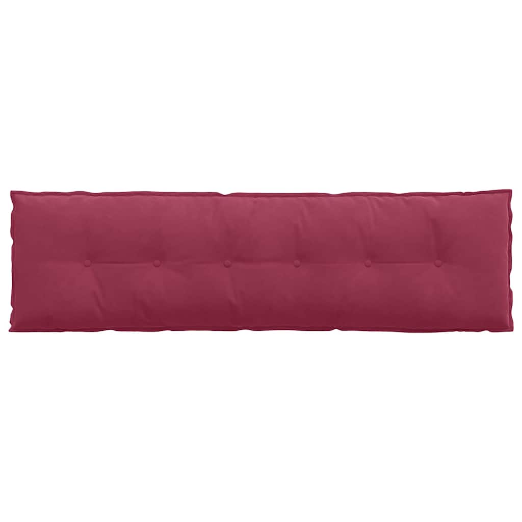 Cuscino per Schiena Rosso Vino 180 x 50 cm Tessuto in Cords