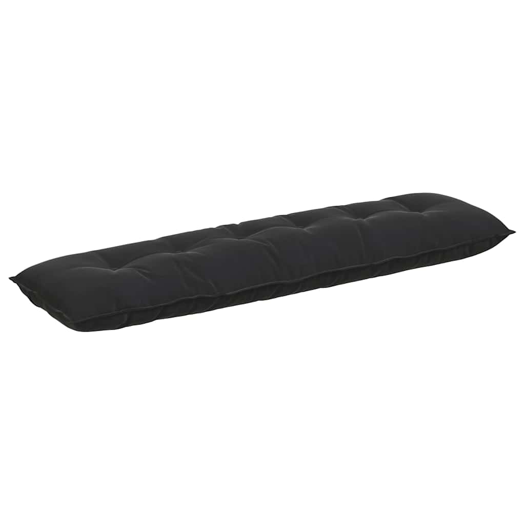 Cuscino per Schiena Nero 180 x 50 cm Tessuto in Cords