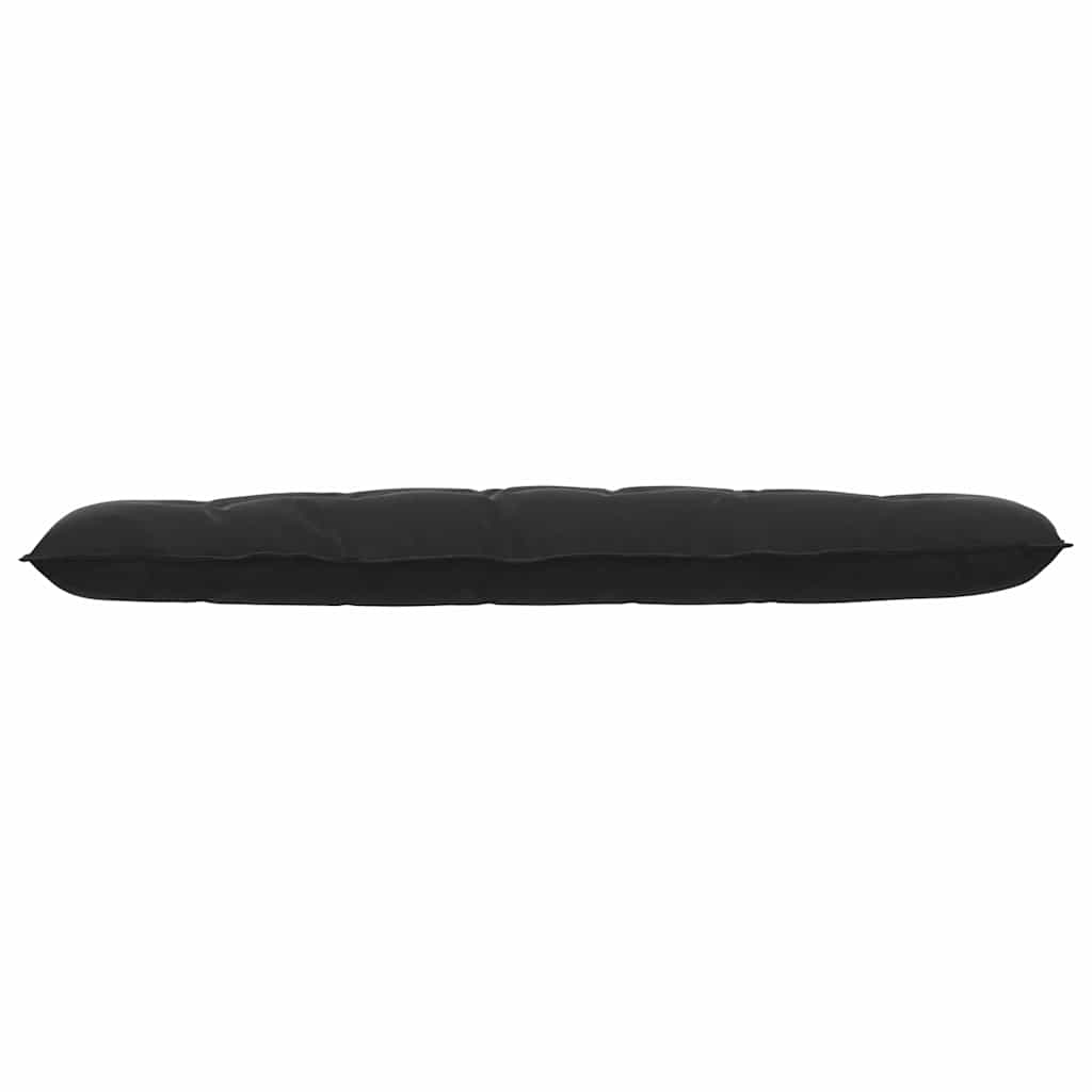 Cuscino per Schiena Nero 180 x 50 cm Tessuto in Cords