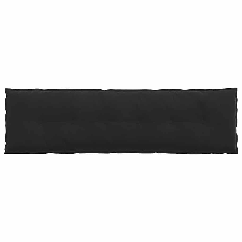 Cuscino per Schiena Nero 180 x 50 cm Tessuto in Cords
