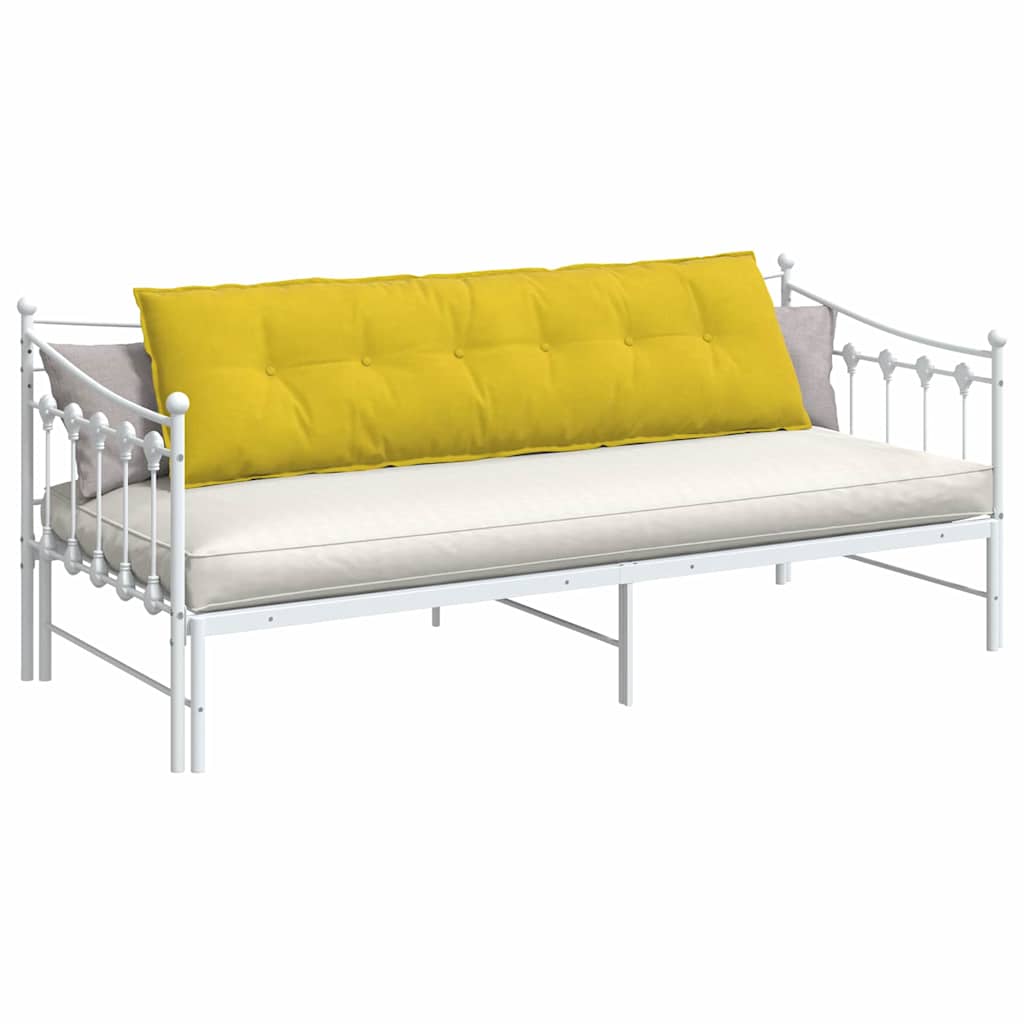 Cuscino per Schiena Giallo 180 x 50 cm Tessuto in Cords