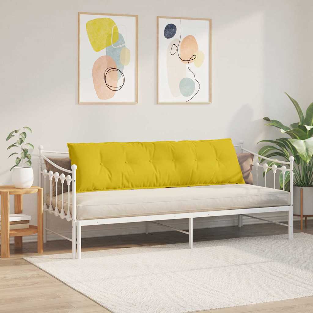 Cuscino per Schiena Giallo 180 x 50 cm Tessuto in Cords
