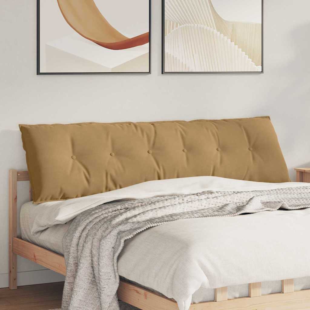 Cuscino per Schiena Marrone 180 x 50 cm Tessuto in Cords