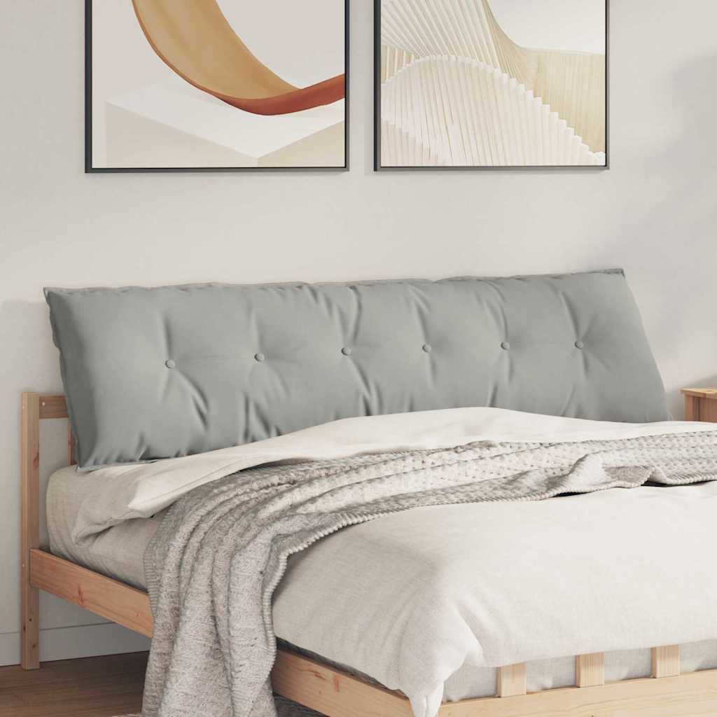 Cuscino per Schiena Grigio Chiaro 180 x 50 cm