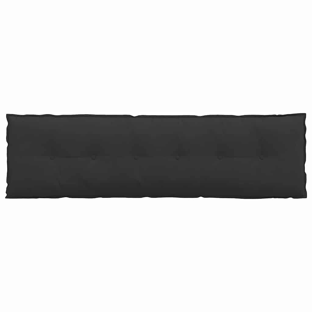 Cuscino per Schiena Nero 180 x 50 cm Tessuto in Microfibra