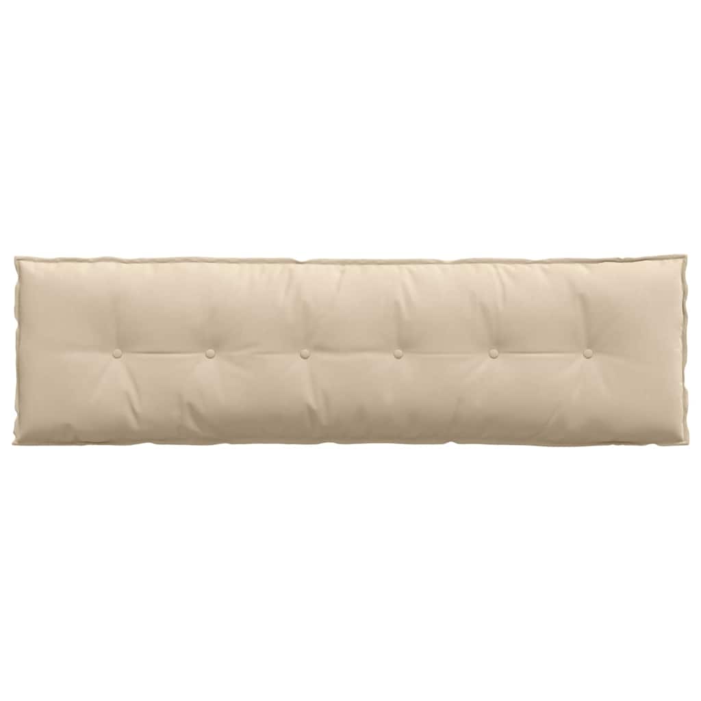 Cuscino per Schiena Crema 180 x 50 cm Tessuto in Microfibra