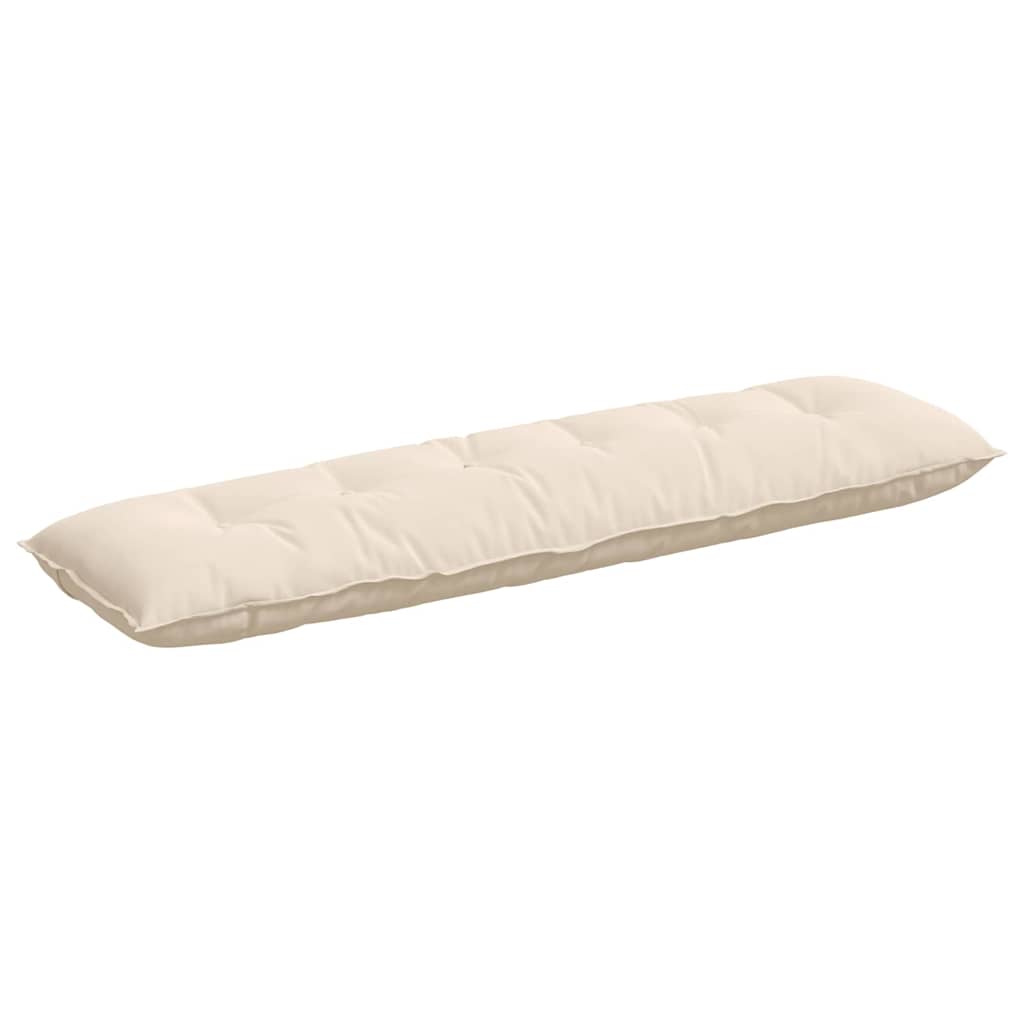 Cuscino per Schiena Beige 180 x 50 cm Tessuto in Microfibra
