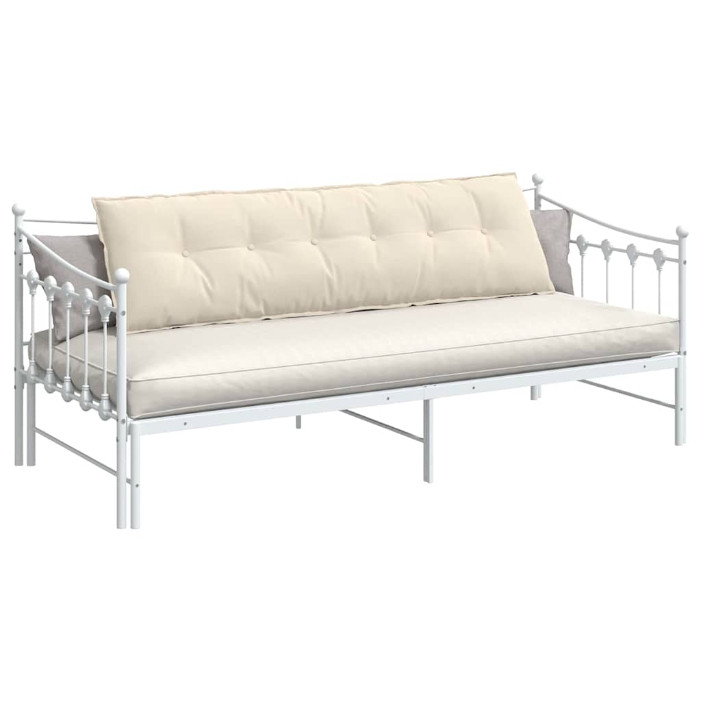 Cuscino per Schiena Beige 180 x 50 cm Tessuto in Microfibra