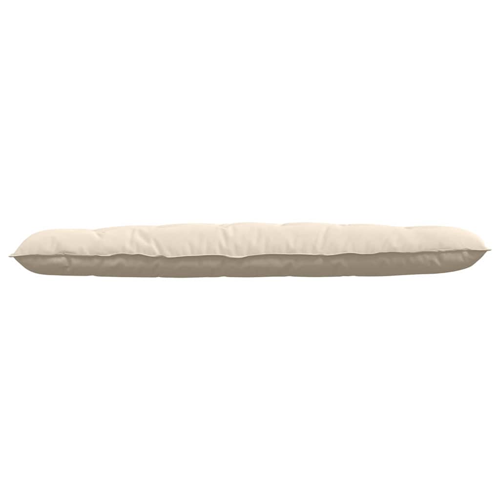 Cuscino per Schiena Beige 180 x 50 cm Tessuto in Microfibra