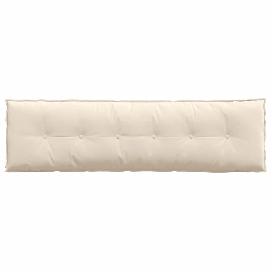 Cuscino per Schiena Beige 180 x 50 cm Tessuto in Microfibra